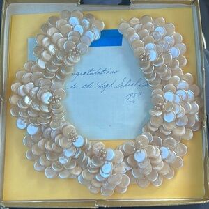 Vintage Faux Pearl Sweater collar 1959